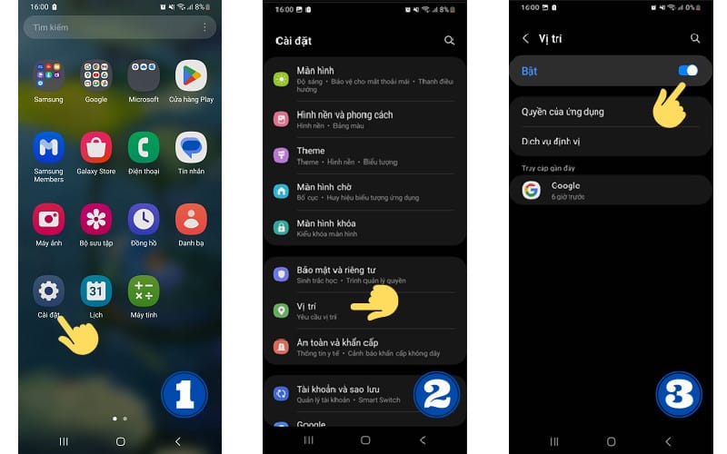 Cách sử dụng Tính năng Định vị tích hợp trong Android