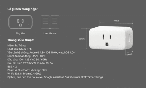 Ổ cắm thông minh Switchbot Plug Mini (HomeKit) - Ảnh 4
