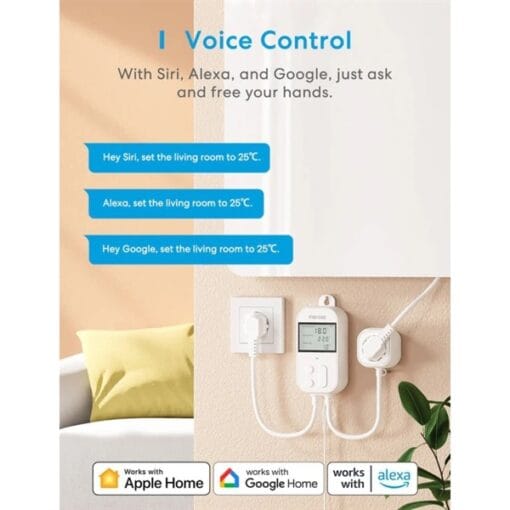 Ổ cắm điều nhiệt thông minh Meross - Ảnh 5
