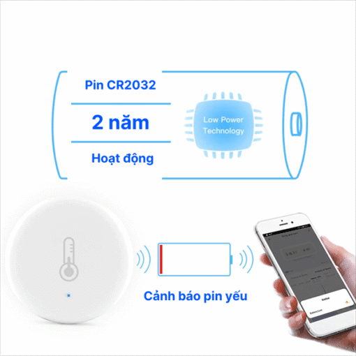 Cảm biến nhiệt độ & độ ẩm không khí Zigbee - Ảnh 2