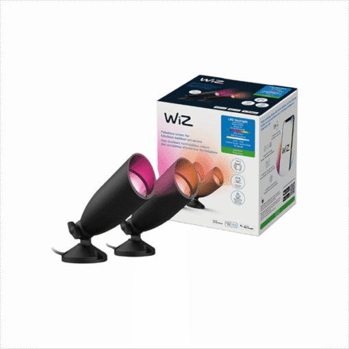 Bộ 2 đèn Spotlight ngoài trời Wiz 12V Ground Spot Starter Kit EU C