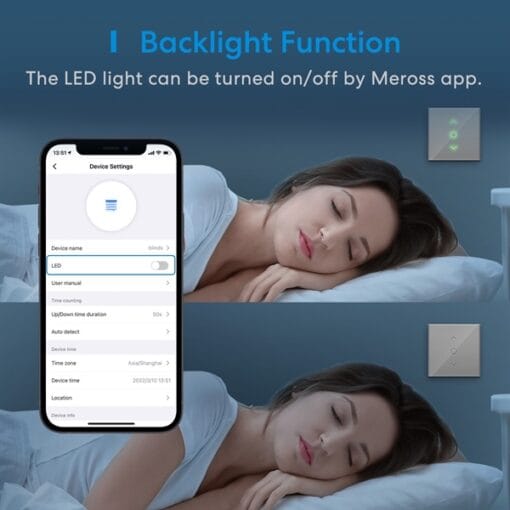 Công tắc cửa cuốn vuông Meross trắng - Ảnh 3