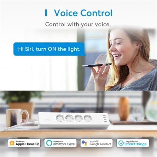 Ổ cắm nối dài Meross Power Strip 4 AC + 2 USB + sạc nhanh USB-C - Ảnh 4