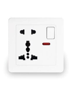 Mặt ổ cắm vuông tích hợp công tắc